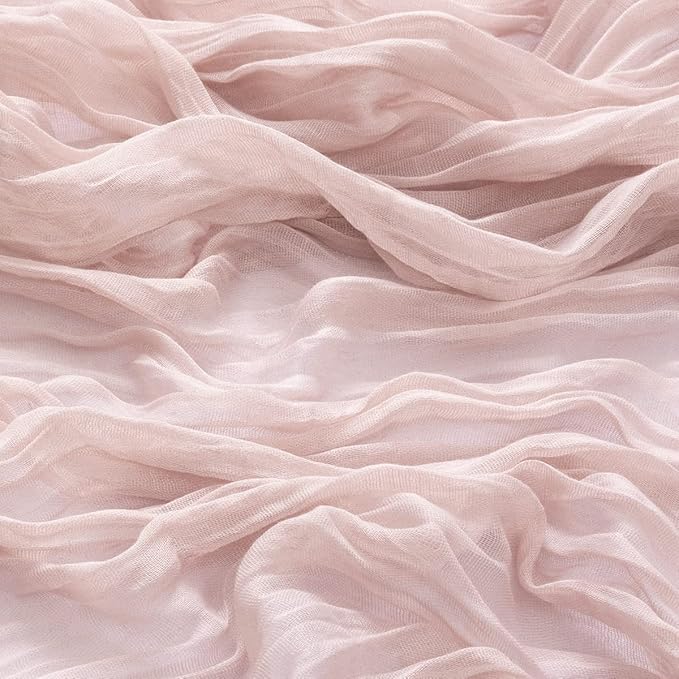 DeZerlor 100 Pack Pink Cheesecloth Napkins Spring Cloth Napkins Set of 100 Pale Pink Dinner Napkins Bulk 21x21 Inches for Wedding Bridal Shower Baby Shower Parties