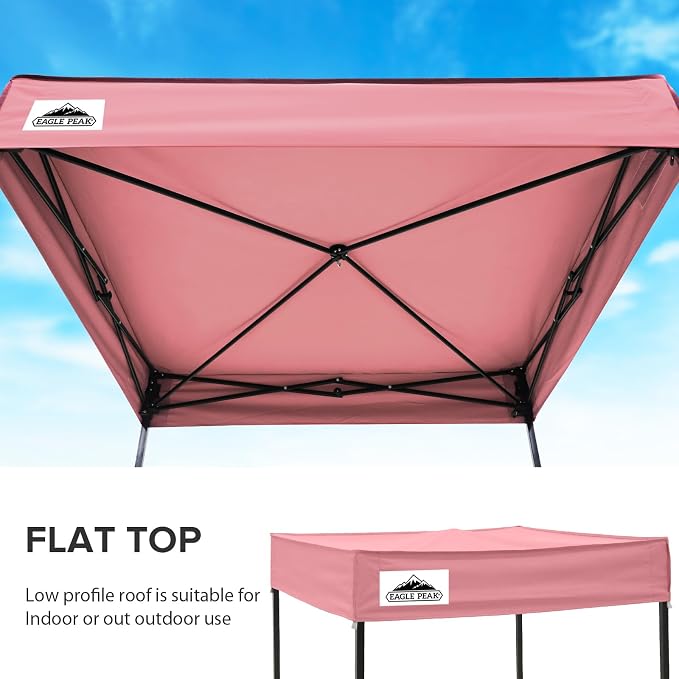 EAGLE PEAK 5x5 Pop Up Changing Tent, Flat Top Changing Room, Pink | Portable, Privacy Tent, Pool Cabana, Dressing Room, Shower & Toilet Use, Opaque Fabric, Instant Setup, Photoshoots, Camping