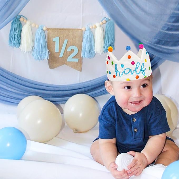 Personalized Hand Embroidered Birthday Hats Unique Happy Birthday Crowns Cute Party Hat for Boy Girl Fit All Ages
