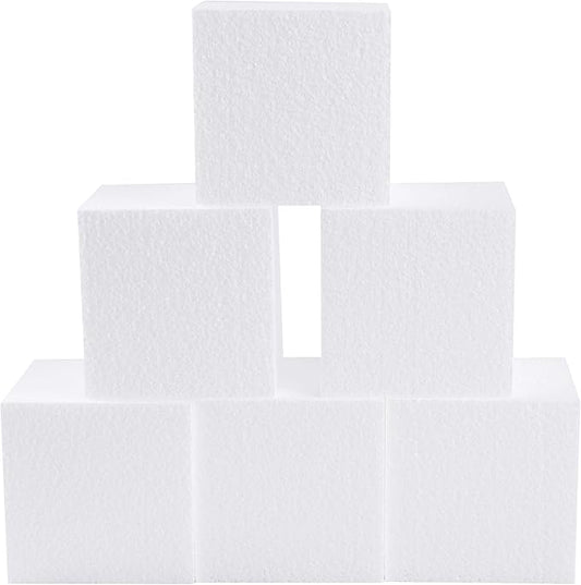 Silverlake 4x4x4 Craft Foam Cubes for Styrofoam Block Projects (6-Pack)