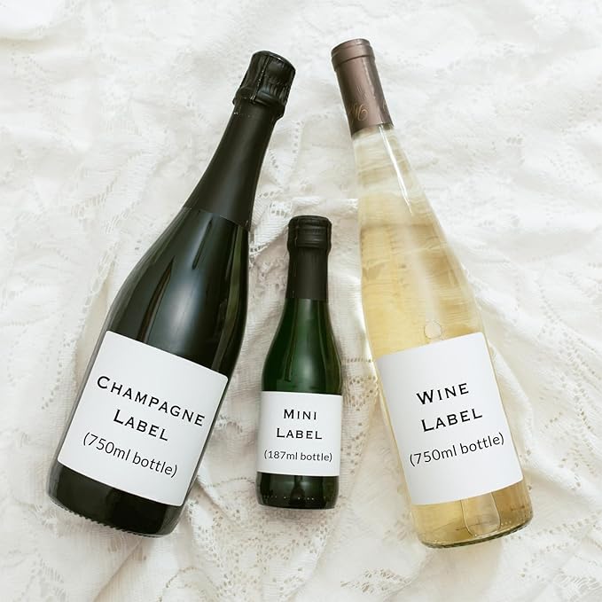 Cheers to The Future Mrs. - 6 Champagne Bottle Labels, Waterproof Wine Bottle Labels for Bridal Shower Bachelorette Party (Peach Floral, 6 Regular Bottle Labels)