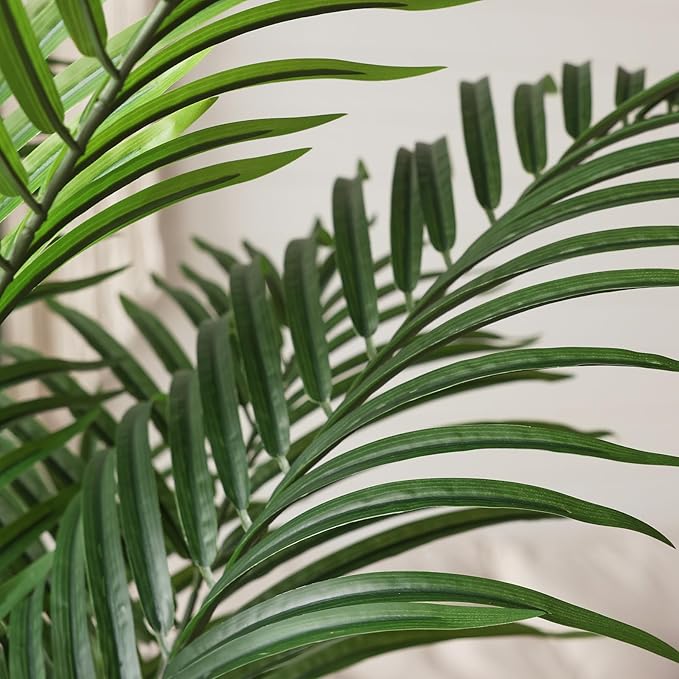 Artificial Palm Tree 5.5Ft Faux Dypsis Lutescens - Tall Fake Plant with Adjustable Branches, No Maintenance, Tropical Tree for Indoor Decor - Ideal for Living Room, Office, Bedroom, Commercial Spaces