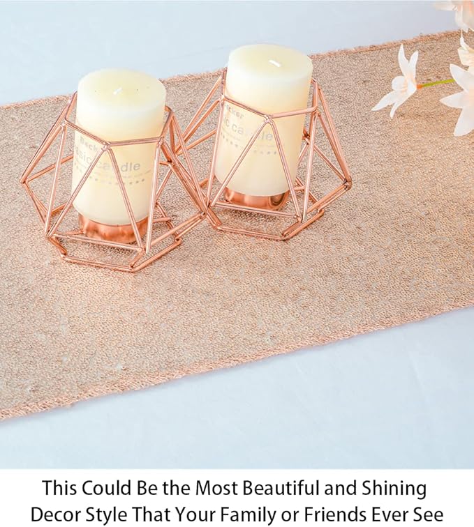 ShinyBeauty Champagne Table Runners Pack of 10 Wedding Decor Sequin Table Runner 12x108-Inch Champagne Blush Table Runner -0908S