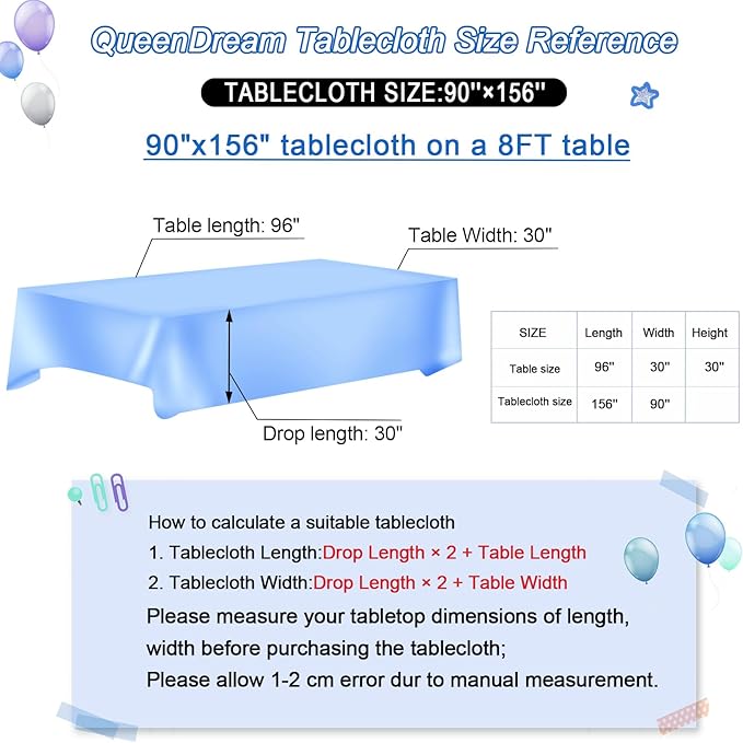 QueenDream Royal Blue Sequin Tablecloth for Party: Sparkly Tablecloth 90x156 - Royal Blue Table Decorations for Corporate Events Wedding Christmas
