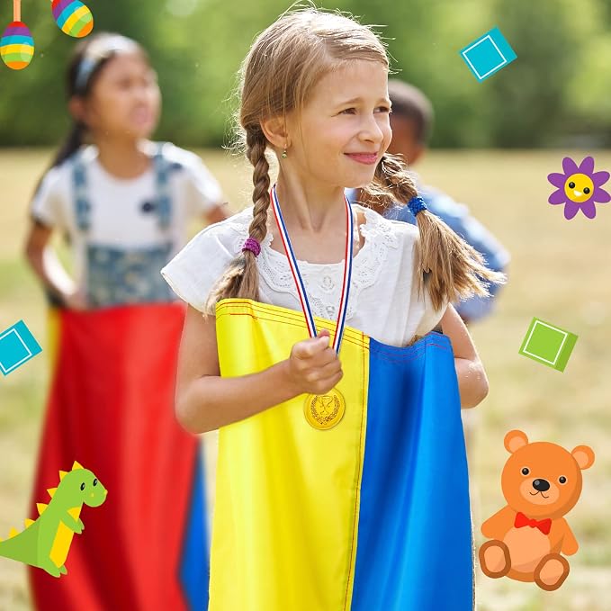 Yunsailing 40 Pieces Potato Sack Race Bags Large Bags Lawn Outdoor Games Party Games for Kids School Adults Family Backyard Party Birthday Outside Egg Spoon Race Easter