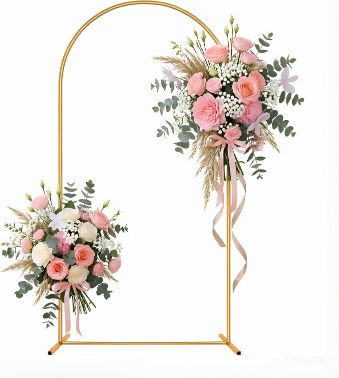 Metal Arch Backdrop Stand for Wedding, Parties, Birthday, Baby Shower, Graduation, Bridal Shower, Garden, Floral, Balloon Decoration (7.2FT)