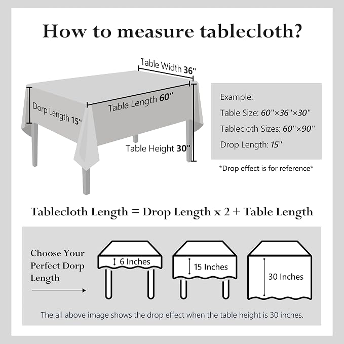 Linen World 100% Linen Tablecloth,Grey Tablecloth 90" x 60" Inch,Washable Rectangular Tablecloth for Dining,Outdoor,Weddings and Restaurants,Decorative Thanksgiving Christmas,Jacquard Weave Design