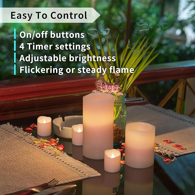 FURORA LIGHTING Pink Flameless Candles, 8-Pack Set with Remote & Timer | Includes 4 pillars and 4 votives. Creates a soft, romantic pastel pink glow perfect for weddings and bedroom aesthetics.