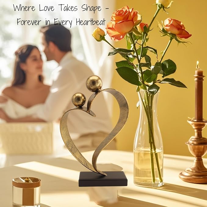 Bronze Metal Rose for Girlfriend Wife Women in Her Birthday Wedding Valentine's Day