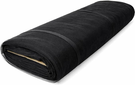 FabricLA 100% Nylon Tulle Mesh Fabric - Wedding Tulle Veil Fabric - 108" Wide (270 CM) Tulle Fabric Bolt of 50 Yard - Use as Wedding Gowns, Veils, Dresses, & Interior Design - Black