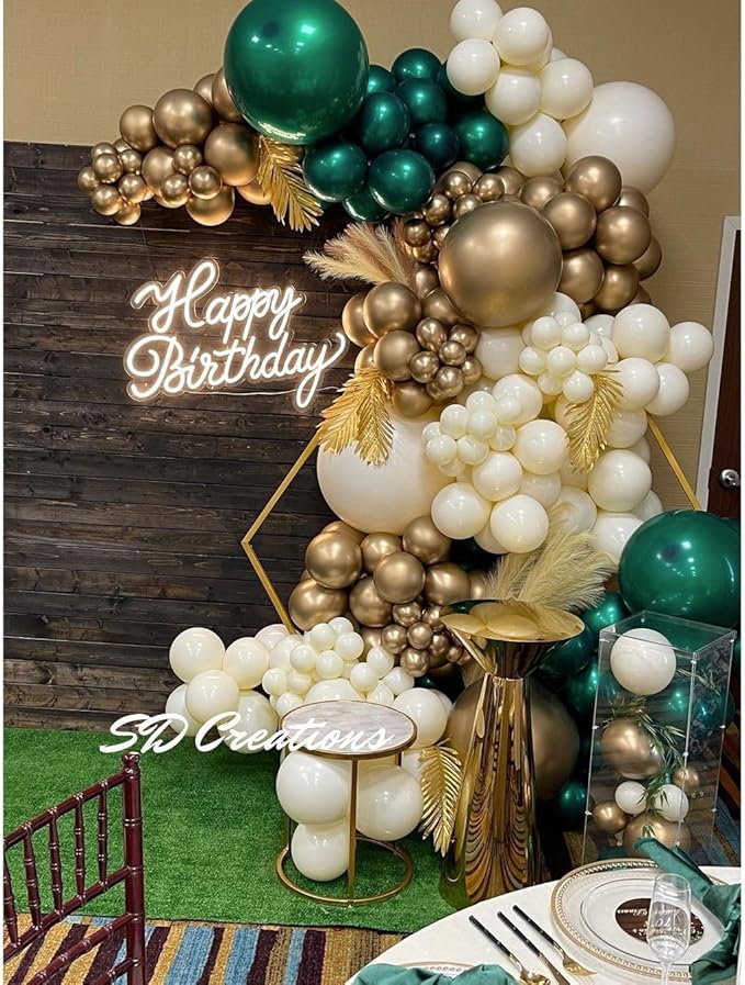 Double stuffed emerald Balloons Different sizes Customized 63 PACK 18+10+5 inch Dark Teal emerald green Balloon Garland kit For Wedding Birthday baby shower anniversary decorations