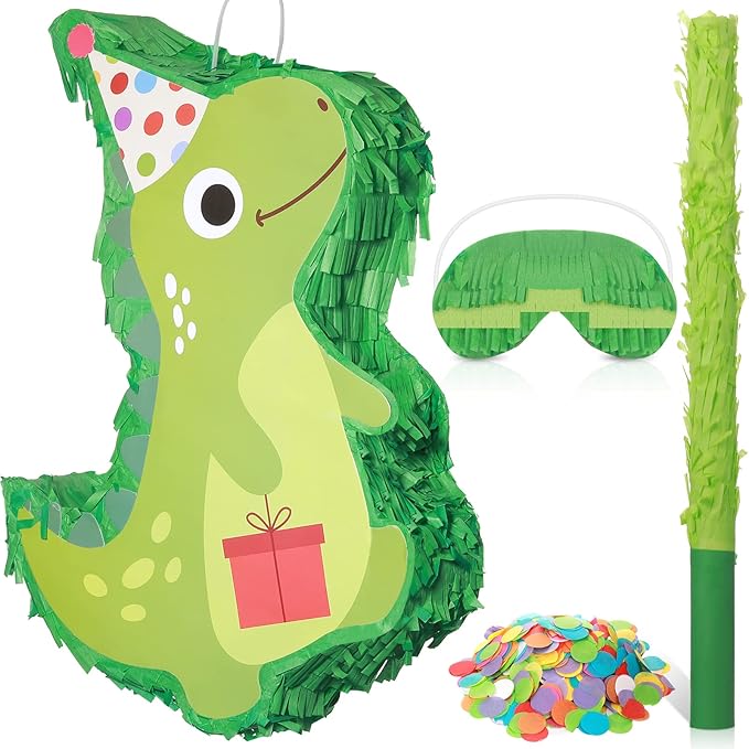 Sratte Dinosaur Piñata For Birthday Party Decor, 15.5 x 10 x 2.8 In Dino Piñata