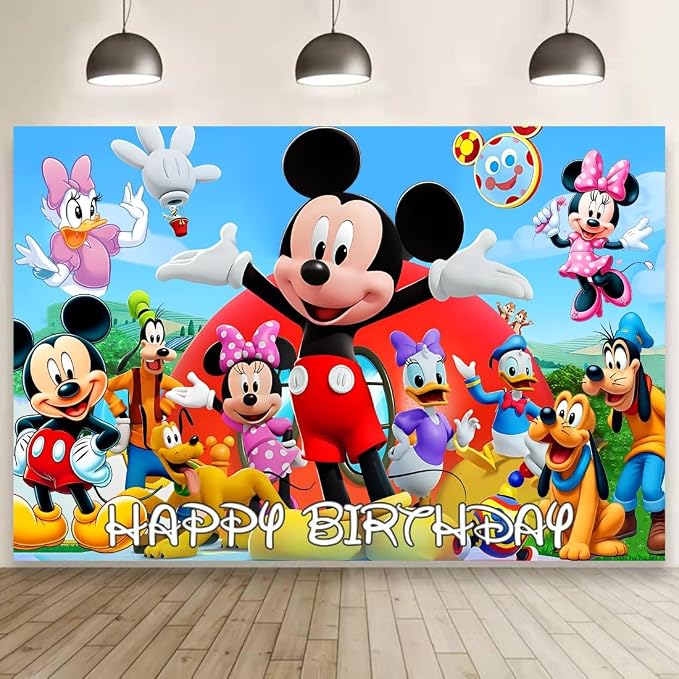 Wall Decor Backdrop for Birthday Decorations Birthday Banner for Kids Party Supplies (5x3ft)