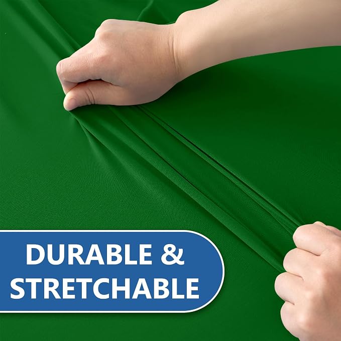 Cocktail Table Covers-Spandex Round High Top Table Cloth 6 Pack 32x43 Inch-Green Stretch Fitted Christmas Tablecloth for Pub Bistro Highboy Party Event Banquet Height Folding Satnding Tables