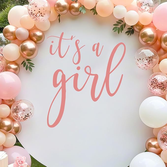 It’s A Girl Baby Shower Decorations - It’s A Boy Sign, It’s A Girl Decal Sign for Balloons Arch Backdrop, Pink First Birthday Decorations for Girls, One Year Old Wall Decor, 1St Party Supplies