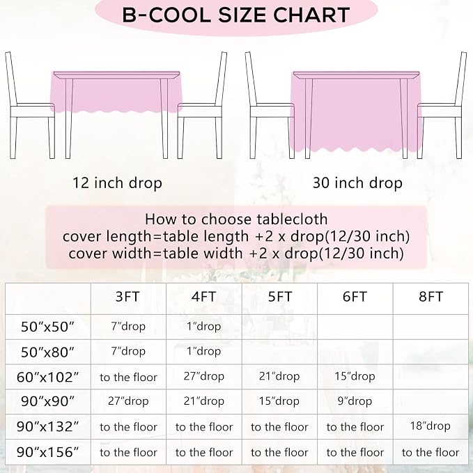 B-COOL Fuchsia Sequin Tablecloth 90x90 Inch Square Glitter Tablecloth Wedding Table Cloth Birthday Party Decoration Indoor Outdoor Event