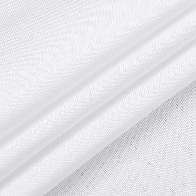 Hiasan 2 Pack Faux Linen Rectangle Tablecloth - Wrinkle and Stain Resistant Washable Table Cloth for Kitchen Dining Room Holiday Table Cover for Party Dinner, White, 54 x 80 Inch