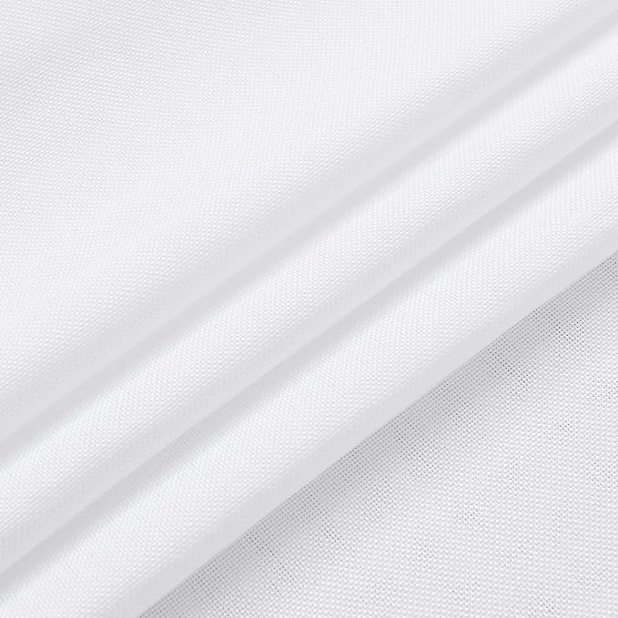 Hiasan Faux Linen Square Tablecloth - Wrinkle and Stain Resistant Washable Table Cloth for Kitchen Dining Room Holiday Table Cover for Party Dinner, White, 70 x 70 Inch