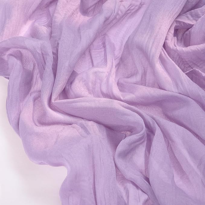 Socomi 2pcs Lilac Purple Lavender Cheesecloth Table Runner Easter Spring Boho Rustic Gauze 120 inch 10FT Cheese Cloth Runner for Wedding Party Baby Shower Birthday Home Decor Holiday Decorations