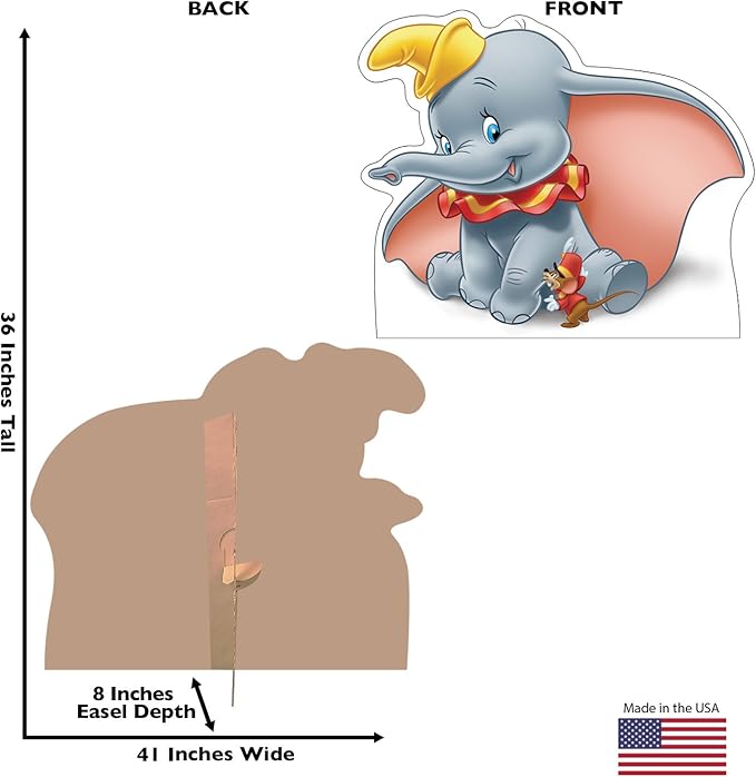 Cardboard People Dumbo Life Size Cardboard Cutout Standup - Disney's Dumbo