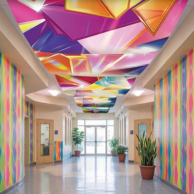 Feifeiya 3 Pcs 36 ft Illumination Station Ceiling Decorations 2026 Glow VBS Decorations Colorful Disco Party Decoration for Church Vacation Bible School Christian Party Decoration