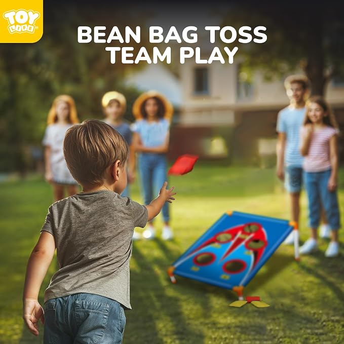 TOY Life Bean Bags Toss Game, Cornhole, Outdoor Toys for Kids Ages 4-8, Corn Hole, Cornhole Set, Sports & Outdoor Play Toys, Outside Toys for Kids Ages 4-8, Outdoor Activities for Kids, Backyard Toys