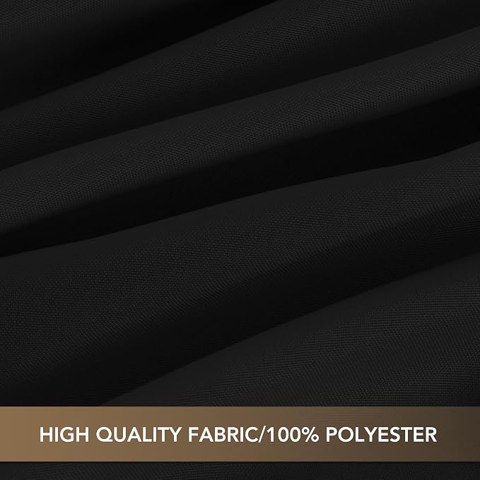 sancua 120 Inch Round Tablecloth Black, 8 Pack - Circle Polyester Fabric Table Cloth for Wedding Party Reception Banquet Birthday, Washable Formal Table Cover (Fit 48-96 Inch Tables)