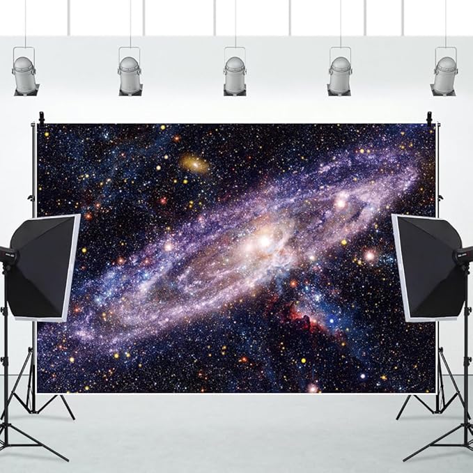 12x8ft Outer Space Planet Galaxy Decorations Backdrop Starry Boys Girls Birthday Background Science Fiction Party Milky Way Universe Solar System Baby Shower Party Banner Photo Booth
