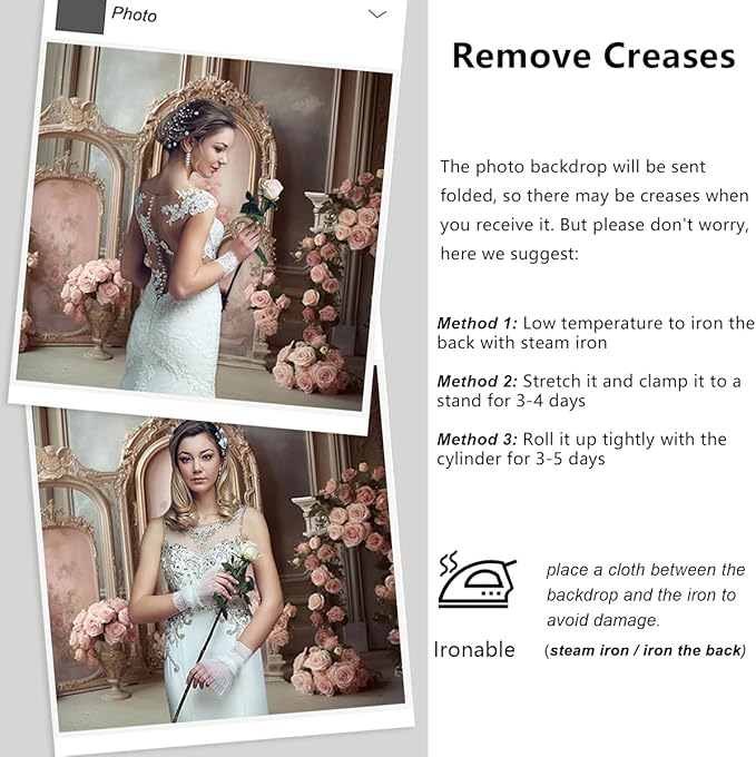 YongFoto European Retro Elegant Room Interior Wall Backdrop 7x5ft French Arched Oil Painting Frame Floral Vase Garland Photography Background Wedding Party Home Art Decor Portrait Photoshoot Props