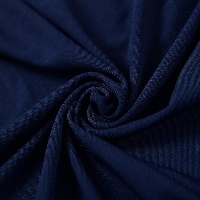 Peomeise Stretch Spandex Chair Cover for Wedding Party Dining Banquet Event (Navy, 25)