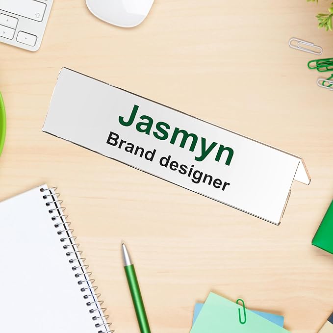 Dingelex acrylic name plate for desk clear table tents widely used table display for office metting school classroom 24 Pieces