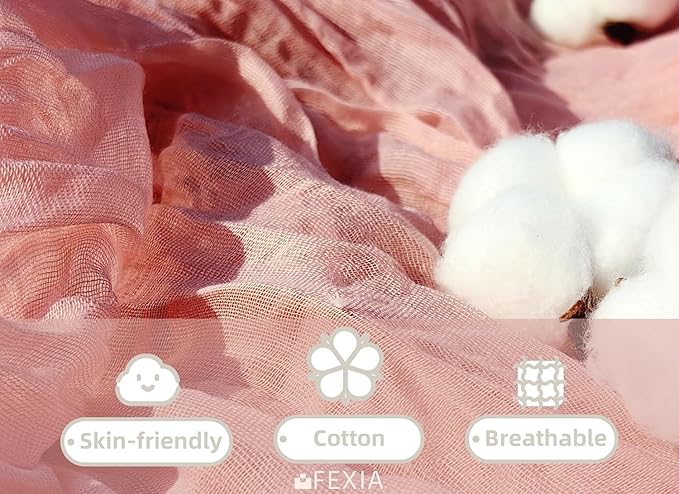 FEXIA 6 Pack Pink Table Runner 35x120 Inches Peach Spring Easter Table Runner for Shower Wedding Party First Communion Centerpiece Engagement Boho Table Decoration