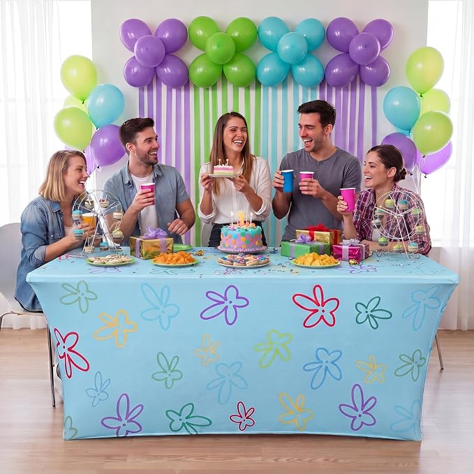 Frienda 1 Pcs Cartoon Sponge Theme Party Decorations Tablecloth Milk Silk Yellow Cartoon Theme Tablecloth 71 x 30'' Sponge Themed Table Cover for Birthday Baby Shower Party Supplies