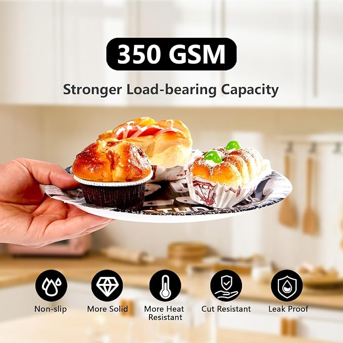 Grencian 96Pcs 25th Birthday Decorations Black Silver 25th Birthday Party Plates Disposable Paper Tableware Set for Women Men Happy 25 Year Old Graduation Decorations 2026 Supplies Serves 24