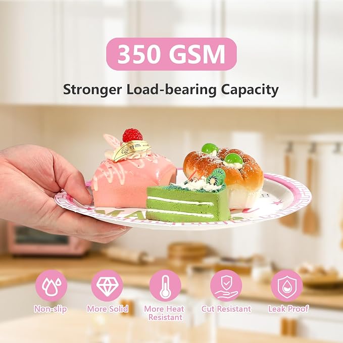 96Pcs Mahjong Party Supplies Mahjong Chinese Game Plates and Napkins Pastel Pink Green Tableware Set for Special Events Mah-Jong Game Night Girls Bachelorette Bridal Shower Birthday Supplies Serves 24