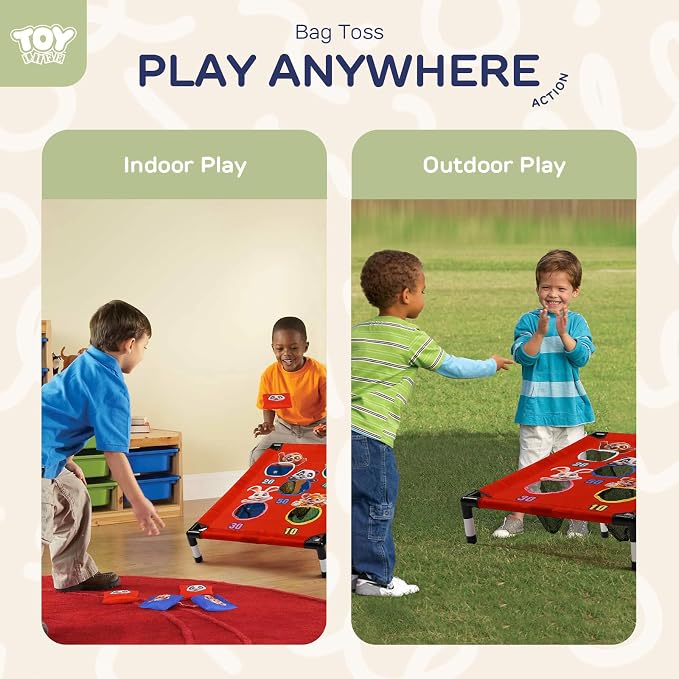 TOY Life Bean Bag Toss Game, Outside Toys for Kids Ages 4-8, Kids Outside Toys, Outdoor Games for Kids 3-6, Kids Birthday Party Games, Kids Cornhole Game Set, Lawn Games for Kids, Easter Party Game