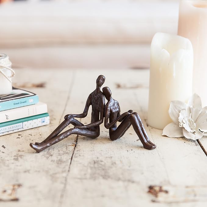 Danya B. Romantic Couple Cast Bronze Sculpture – Contemporary Home Décor for Any Room or Office, Unique Gift for Birthday, Wedding, or Anniversary