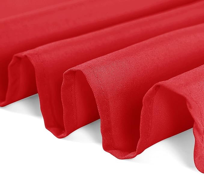 6 Pack Red Tablecloth 90 x 132 Inch Table Cloth for 6 Foot Rectangle Tables, Wrinkle Resistant Washable Polyester Fabric Table Covers for Party, Wedding,Dining,and Banquet