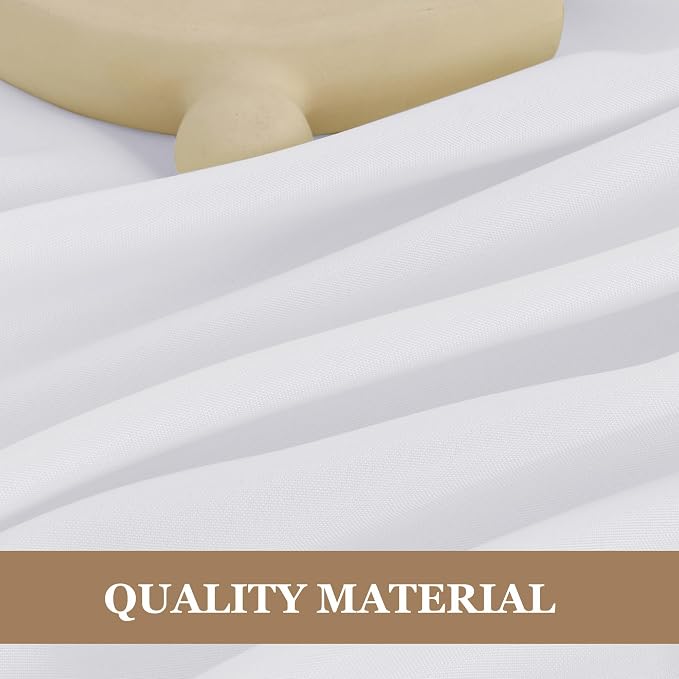 Fitable 6 Pack White Round Table Clothes - 70 Inches in Diameter - Stain Resistant and Washable Tablecloths, Polyester Fabric Table Covers for Wedding, Party, Banquet, Gathering