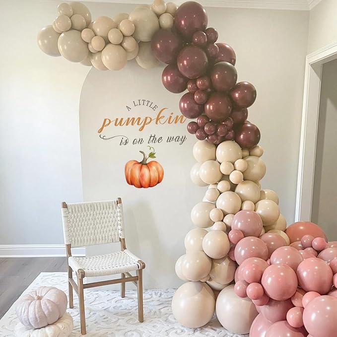 A Little Pumpkin is On The Way Baby Shower Decal Sign for Backdrop | Little Pumpkin Baby Shower Decorations Decal Sign, Fall Theme Gender Reveal Decorations Sticker for Balloon Arch, Backdrop