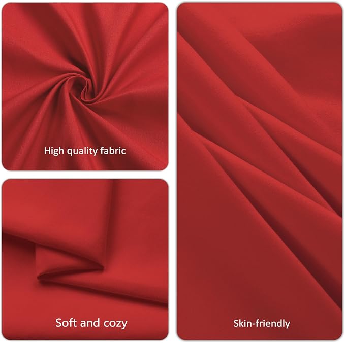 8 Pack Red Round Tablecloth 90 Inch Round Table Cloth, Wrinkle Resistant and Washable Tablecloth Polyester Fabric Table Cloth Round Cover for Dining Wedding Banquet Party