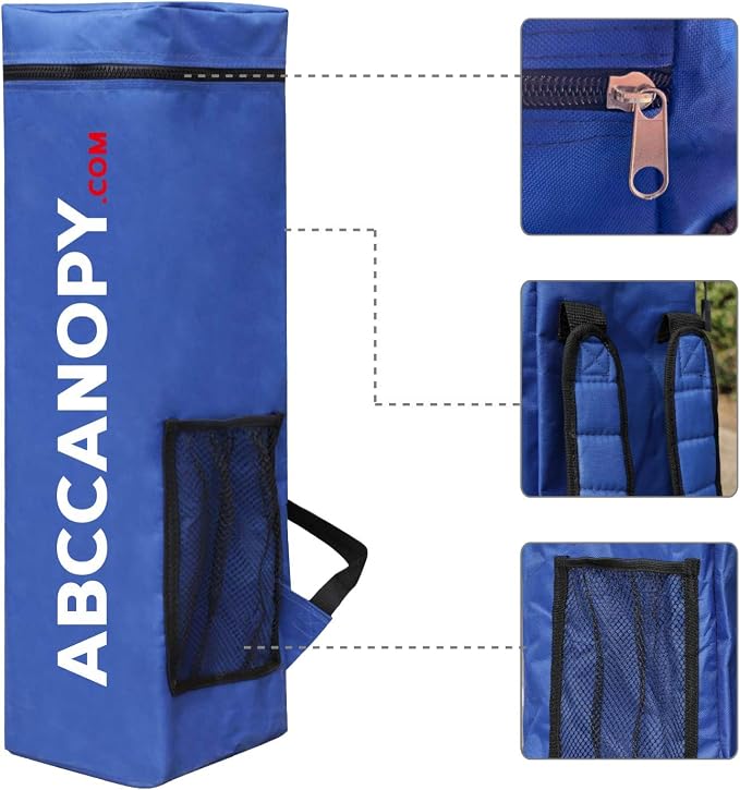 ABCCANOPY Slant Leg Pop Up Canopy Tent,Outdoor Portable Canopy Tent with Backpack Bag for Beach, 10 x 10 ft Base / 8 x 8 ft Top, Sky Blue