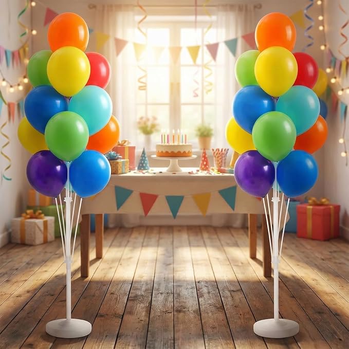 Balloon Column Kit for Floor-Balloon Columns with Stand, Base and Pole,Balloon Tower Backdrop Decoration for Wedding, Baby Shower, Birthday Party, or Bachelorette Parties (MULTICOLOR)