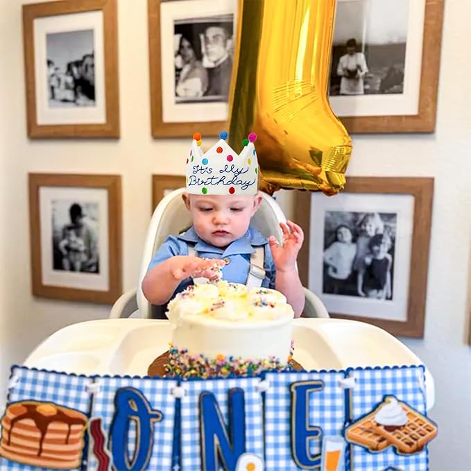 Personalized Hand Embroidered Birthday Hats Unique Happy Birthday Crowns Cute Party Hat for Boy Girl Fit All Ages