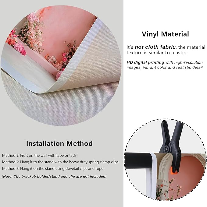 YongFoto Europea Archway with Floral 12x10ft Rose Flower Elegant Romantic Retro Photography Background Birthday Bridal Shower Wedding Party Banner Room Decor Portrait Photoshoot Wallpaper Photo Booth
