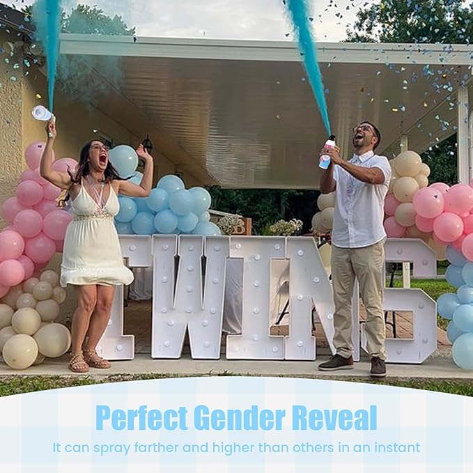Gender Reveal Fire Extinguisher Large Blue Smoke for Gender Reveal Party Decorations 2Pack Gender Reveal Extinguisher Color with Biodegradable Powder for Baby Gender Reveal Ideas
