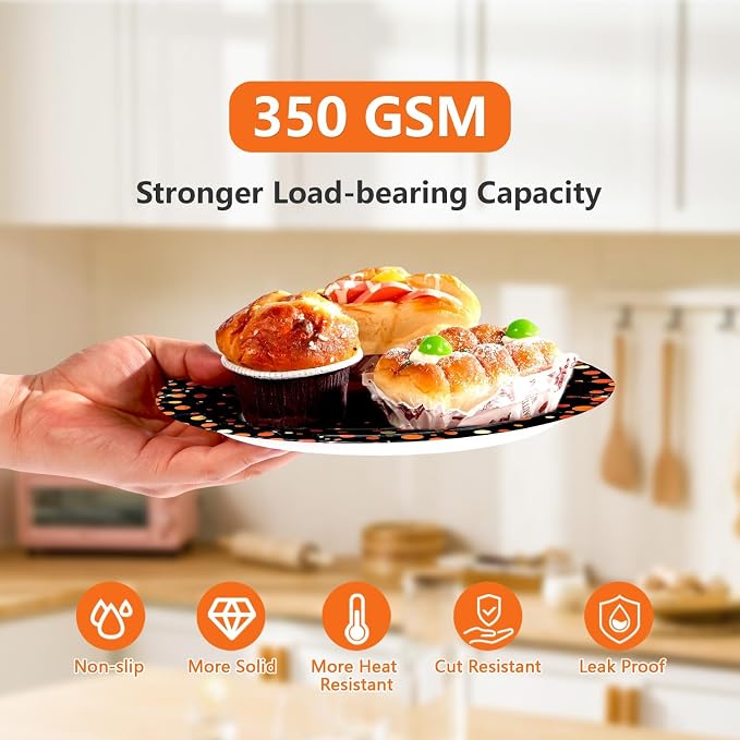 96Pcs Orange and Black Graduation Party Decorations Congrats Grad Orange Black Plates and Napkins for Boys Girls Graduations School Birthday Baby Shower Party Supplies Serves 24