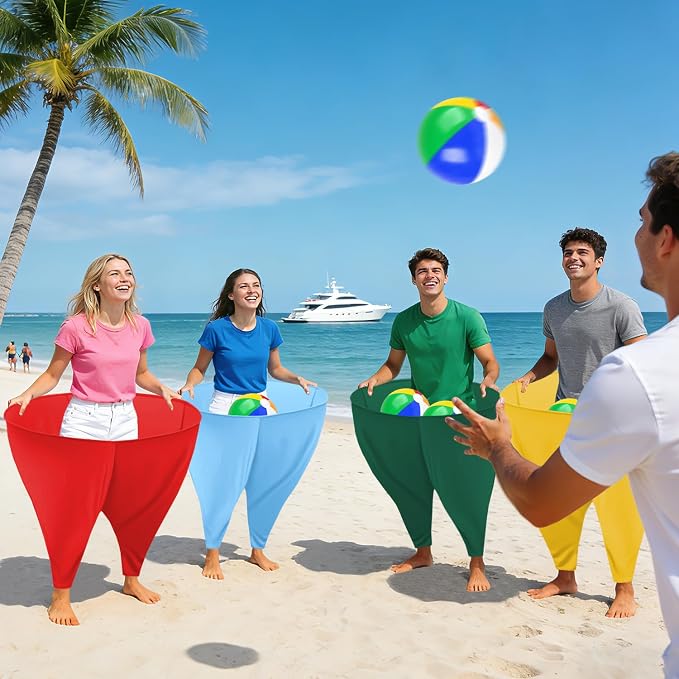 Granny Pants Yard Game Giant Granny Pants Outdoor Game Includes Bouncy Balls & Air Pumps Hilarious Outdoor Games for Adults and Family Backyard Gatherings Beach Games Team-Building Activities