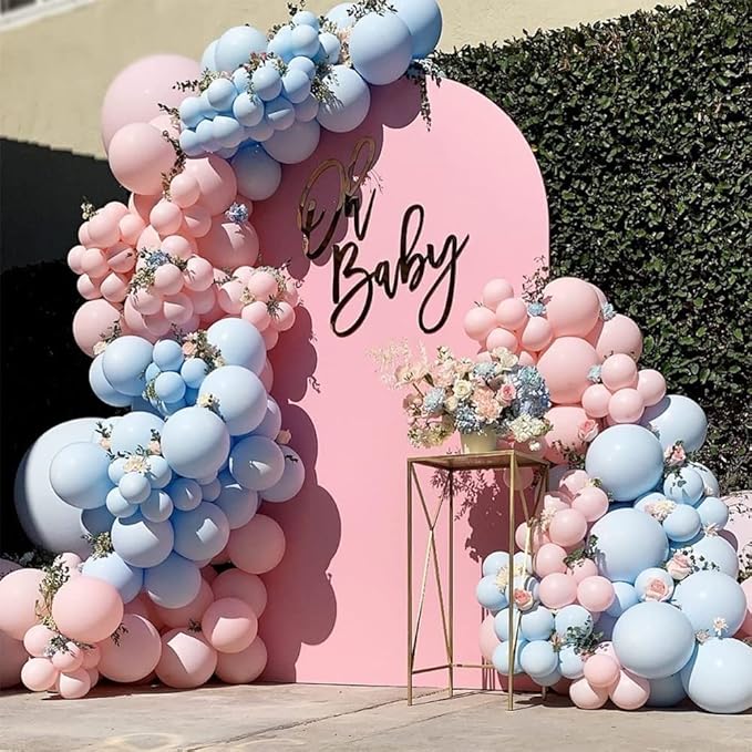 Double Stuffed Nude Beige Balloons Garland Macaron Blue Apricot Balloons White Sand Baby Blue Balloons Arch Kit For Boho Party Baby Shower Netural Gender Reveal Birthday Decorations