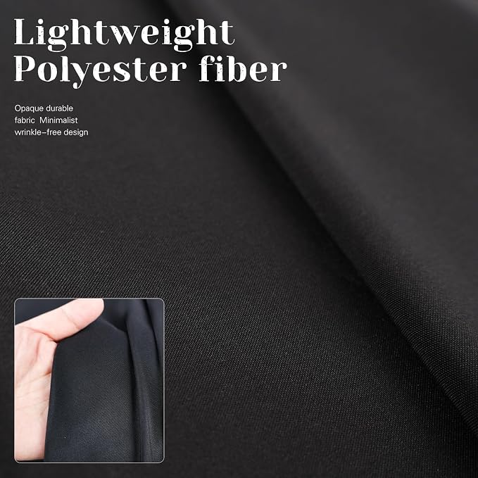 WIGENIUS 2 Pack Black Table Cloth Rectangle Tablecloths 60X126 Inch,Polyester Table Cloth for 8 Foot Rectangle Tables,Wrinkle Resistant Washable Fabric Table Covers for Party,Wedding Banquet